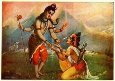 Lord Shiva grants Arjun the Pashupatasra